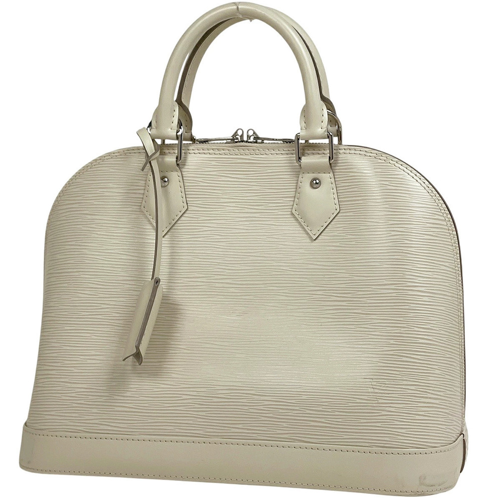 Louis Vuitton Alma Shoulder Bag Handbag Epi Leather Ivory White